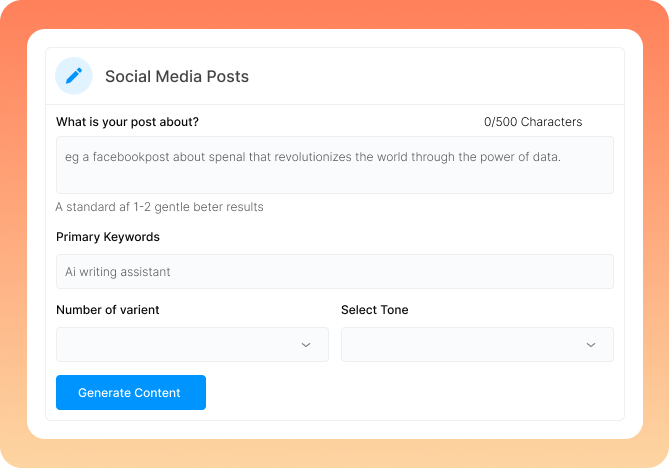 Select writing template