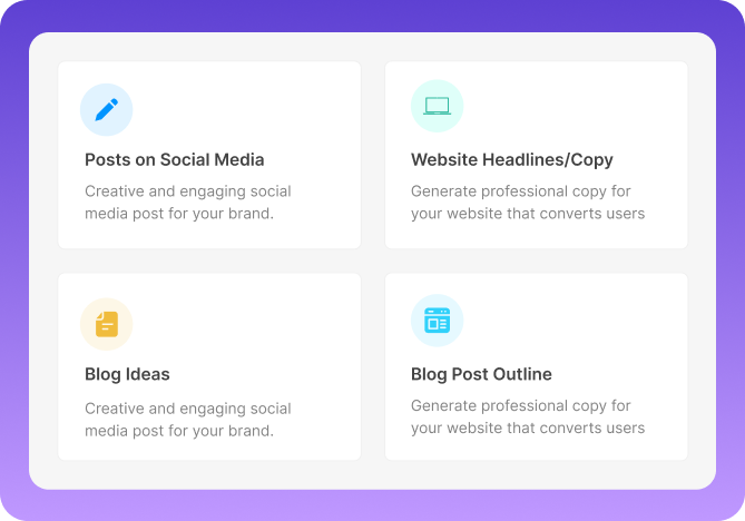 Select writing template